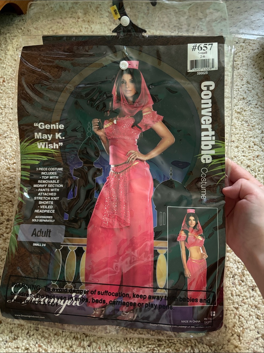 Dream girl Genie Women's Costume Small 2-6